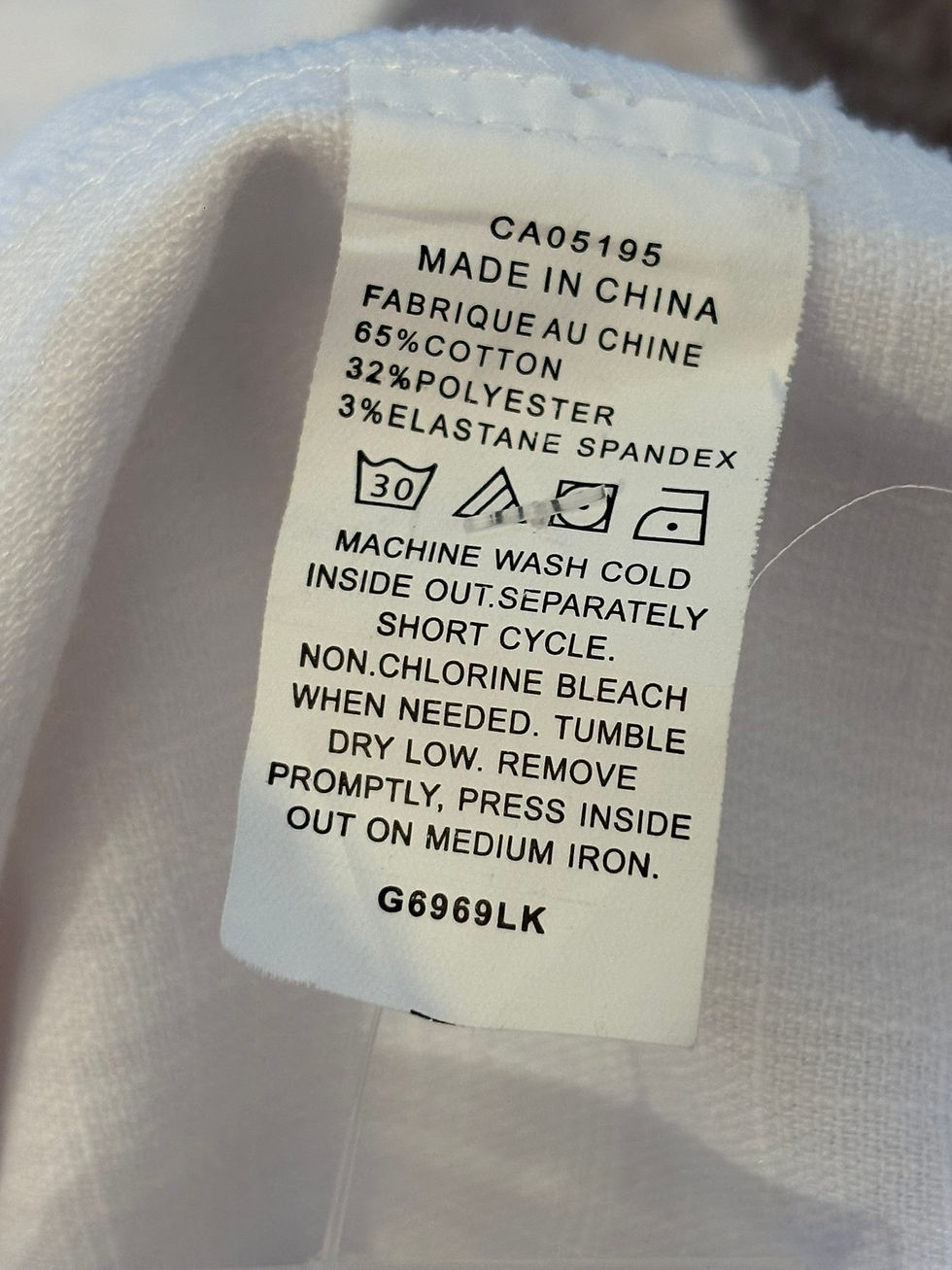 Thumbnail: White cotton blend pants size 18 | Stretch waist | Vintage boutique trousers