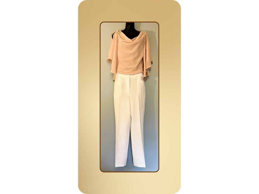 Jahhan white cotton blend pants size 16 | Canadian vintage boutique trousers
