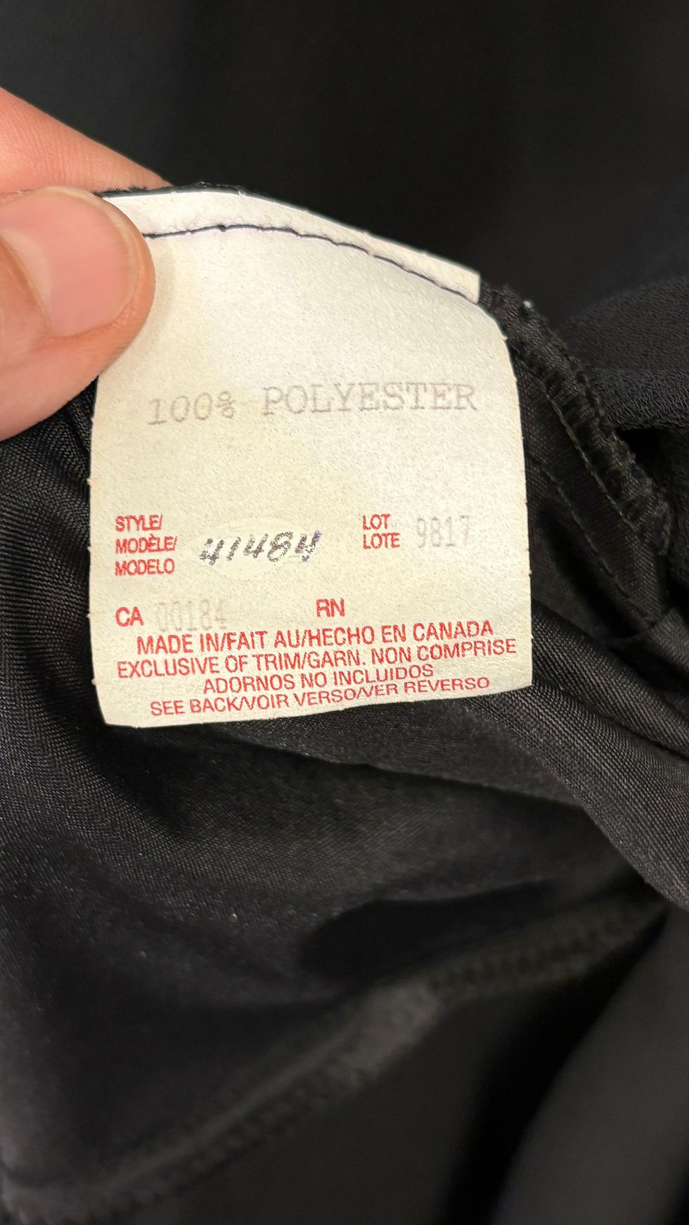Thumbnail: Algo Black Sleeveless Midi with Asymmetric Hem | Size 10 | Made in Canada