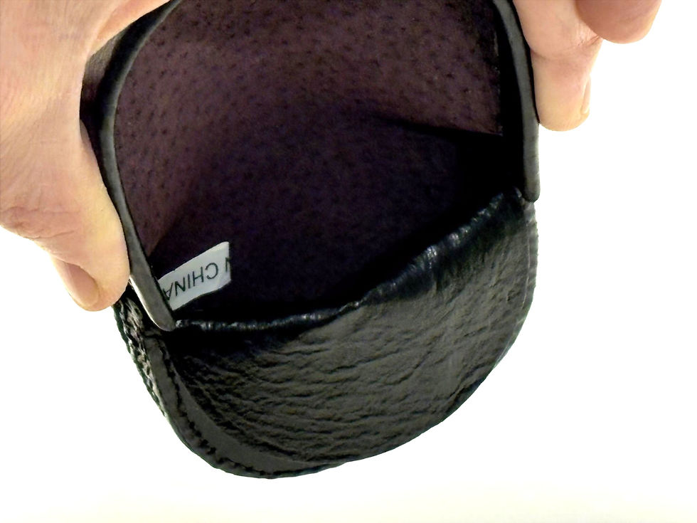 Thumbnail: Black Folding Change Purse | Curved Hard-Edge Design | Compact Coin Holder | NOS
