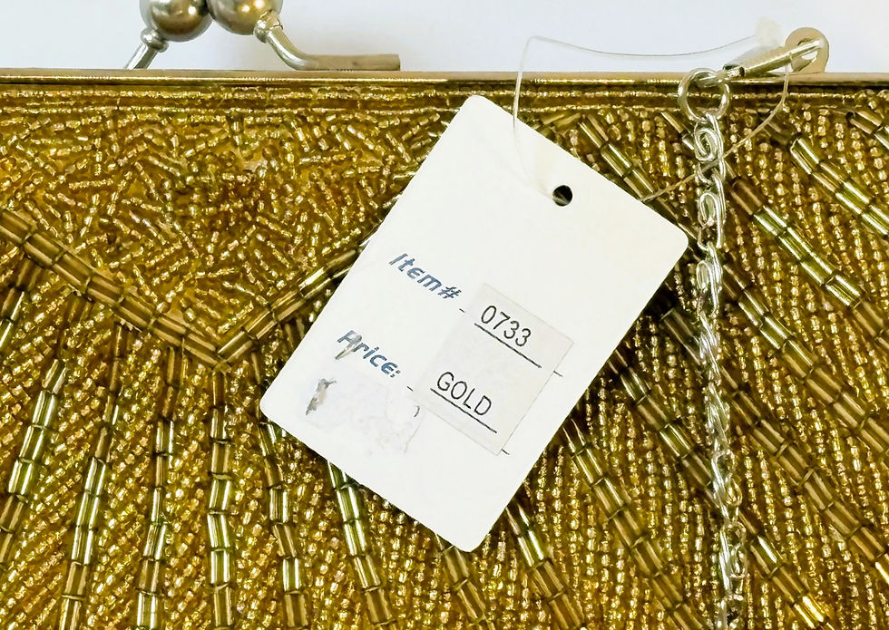 Thumbnail: Hi Jean Gold Clutch with Chain Straps – Soft Polyfoam, Sparkly Evening Purse