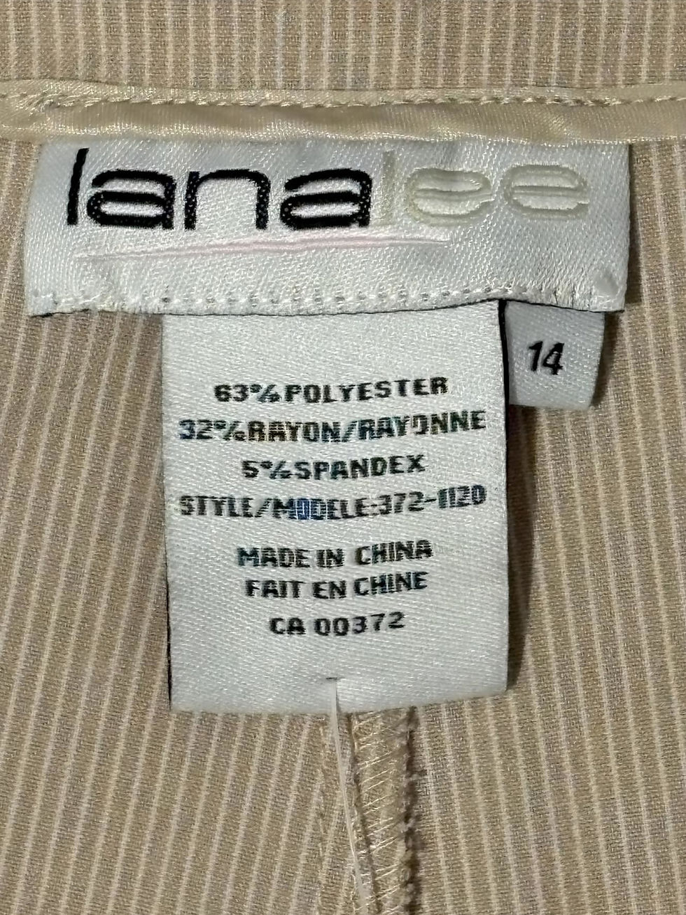 Thumbnail: Lana Lee beige wide-leg trousers sizes 14–18, soft rayon blend, rescued sustaina