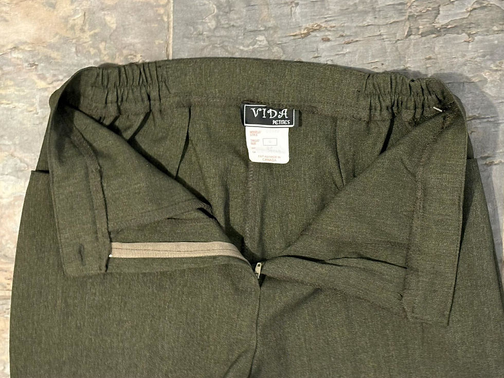 Thumbnail: Vida Petites grey dress pants size 6, soft tailored fit, rescued sustainable
