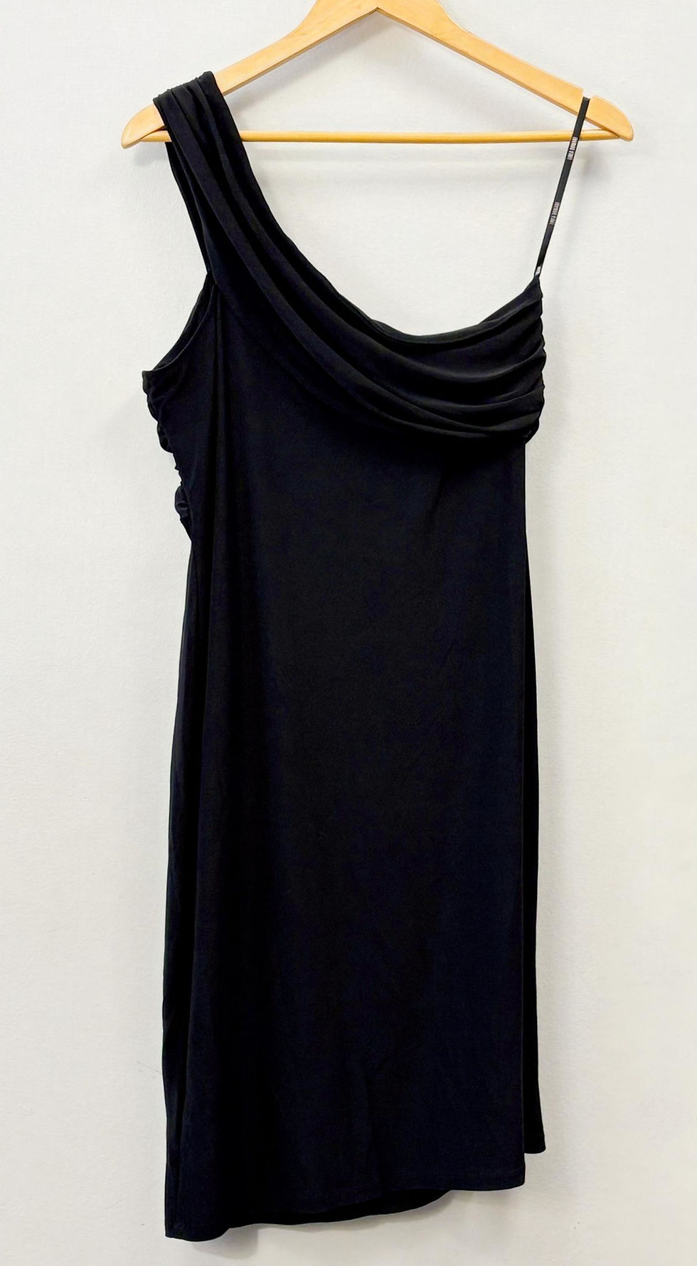 Thumbnail: Linea Domani Draped Midi Dress | Stretch Polyester Blend | Sizes 8, 10, 12