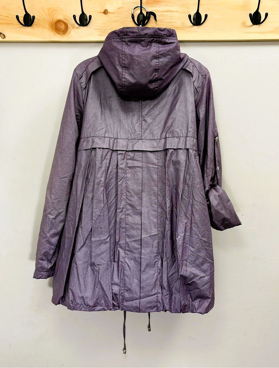 Thumbnail: Vintage lightweight lilac hooded parka with pockets | Size M