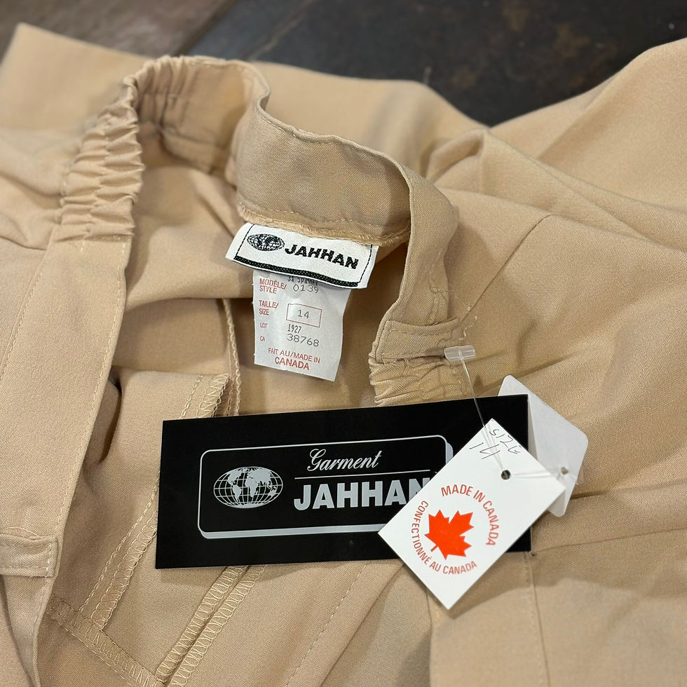 Thumbnail: Beige Tailored Pants | Jahhan Made In Canada | Sustainable Neutral Fashion | 14