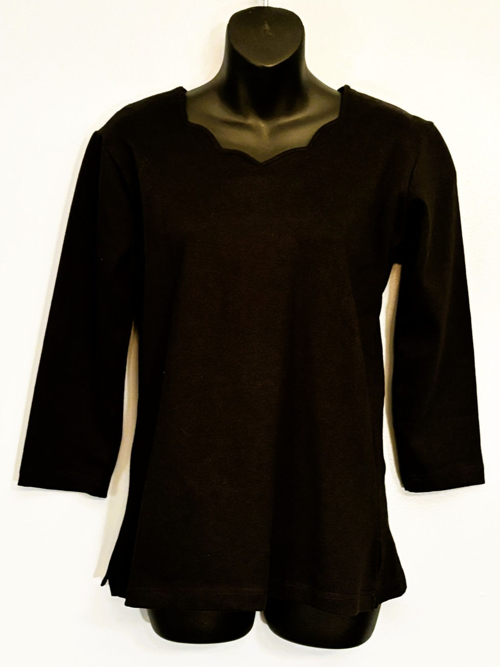 Thumbnail: Black Cotton Stretch Top – Parsley & Sage Essentials