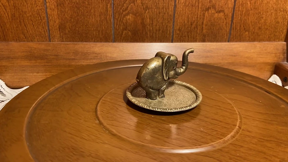 Thumbnail: Boho Elephant Ring Dish | Silver-Plated Jewelry Holder | Cute Trinket Tray