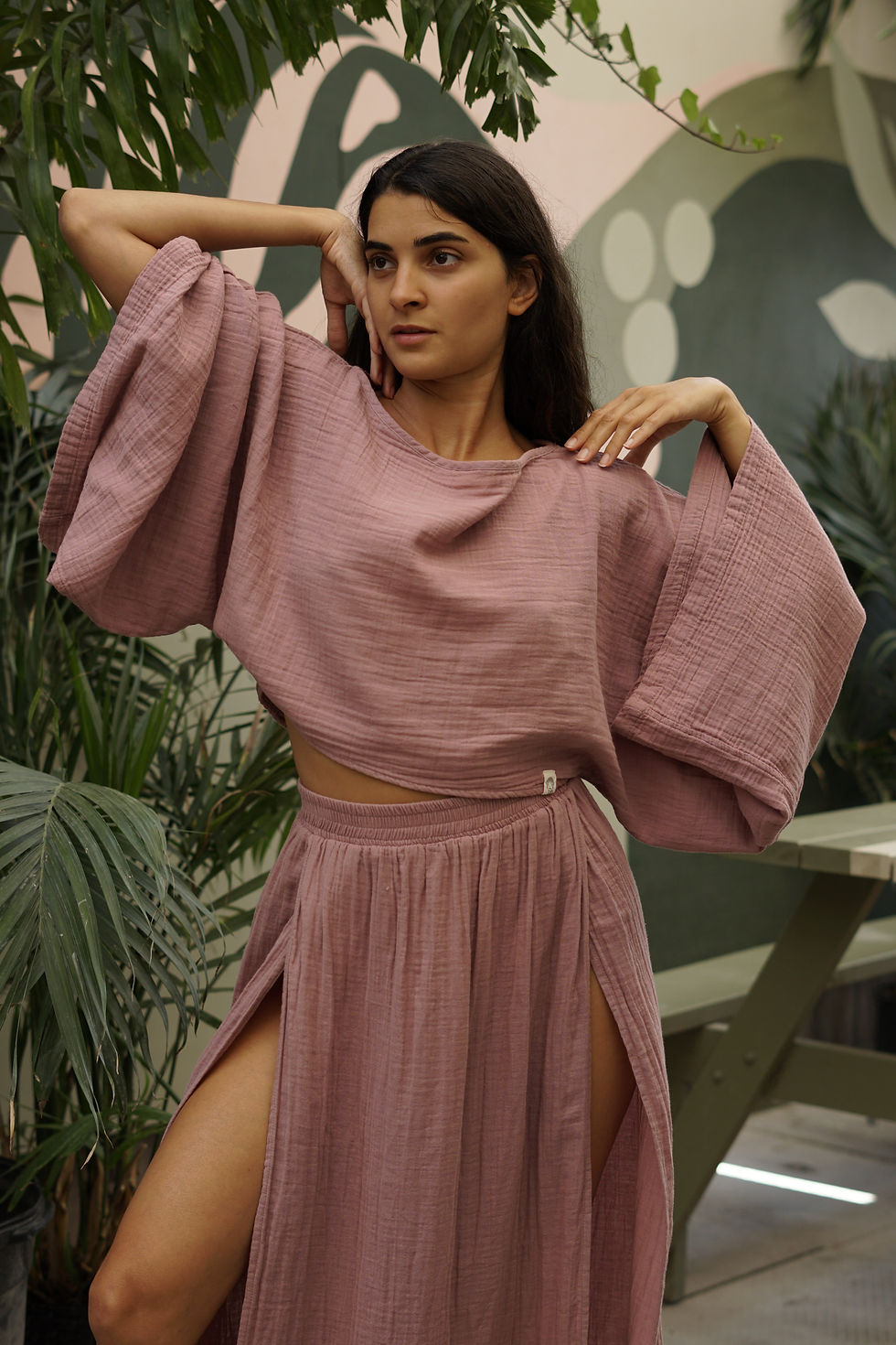 Thumbnail: Organic Cotton Long Sleeve Crop Top