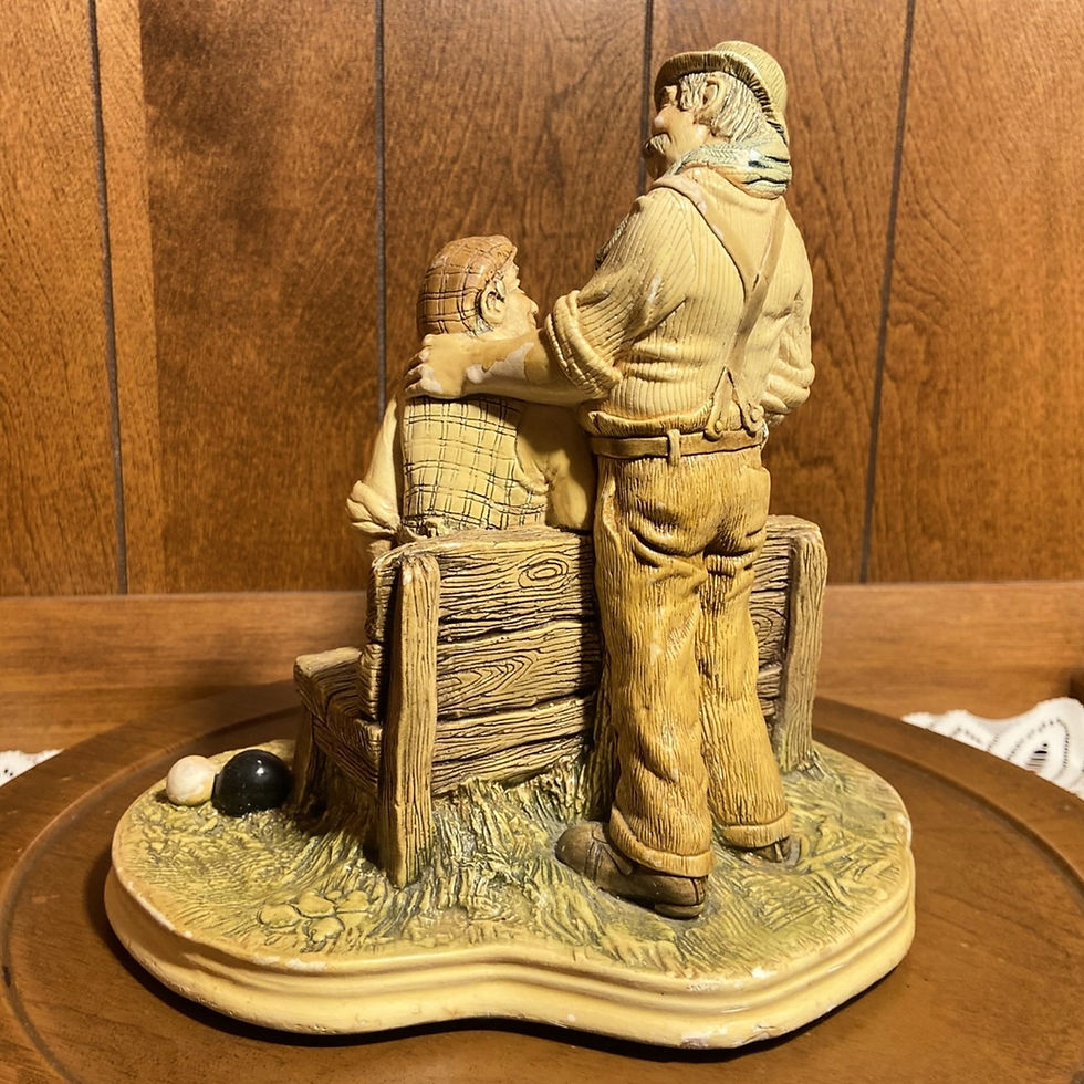 Thumbnail: Vintage Naturecraft Ltd "Bowls Conversation" Figurine England
