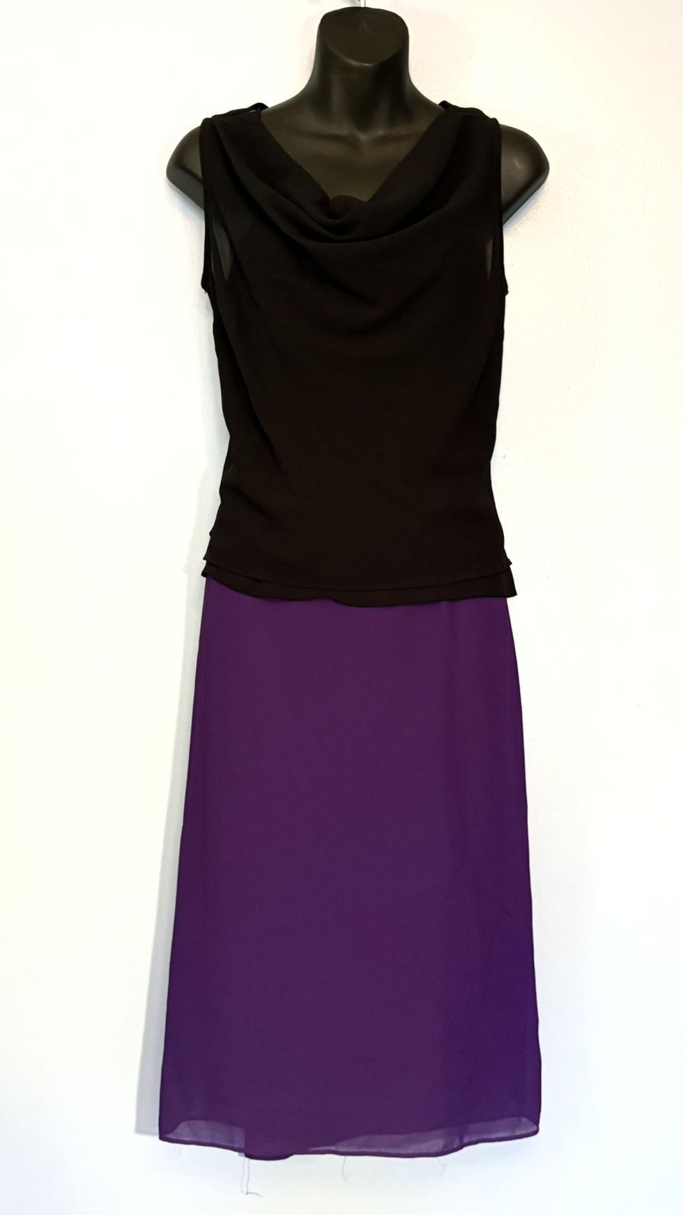 Thumbnail: Ninalee Black Pleated Skirt – Classic Polyester Plus Size Made in USA