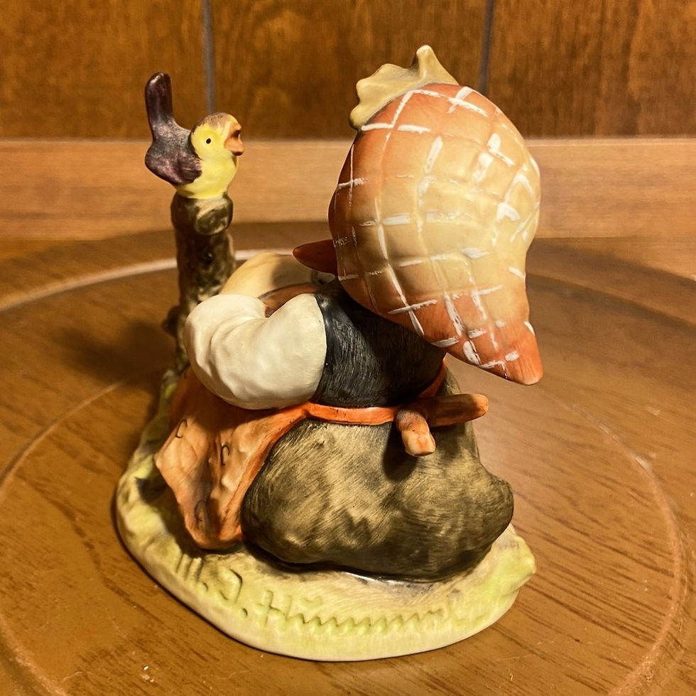 Thumbnail: Vintage Hummel Singing Girl with Bird Figurine “In Tune” | Goebel GermanyTMK-6