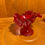 Thumbnail: Ruby Red Glass Ruffled Candle Holder | Fenton or LG Wright Cranberry Glass