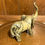 Thumbnail: Vintage Resin Elephant Figurine – Faux Wood Marbled Elephant Statue