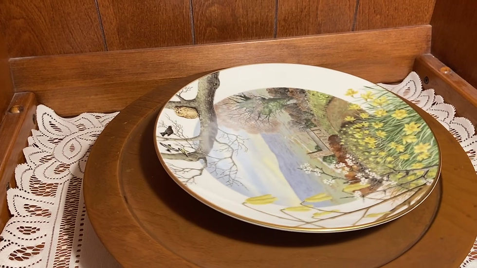 Thumbnail: A Country Church in March - Royal Worcester Plate by Peter Barrett