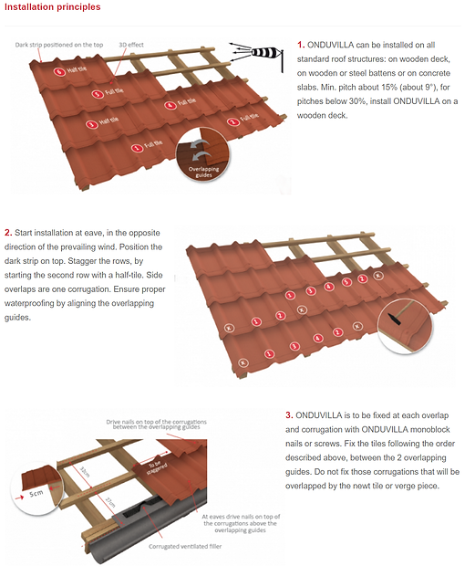 Installation Onduline