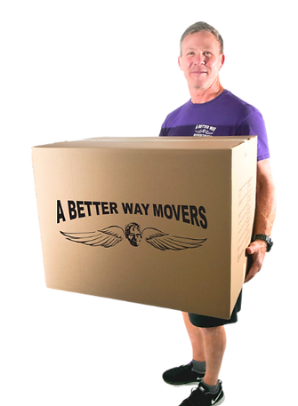 Moving staff holding ABW box