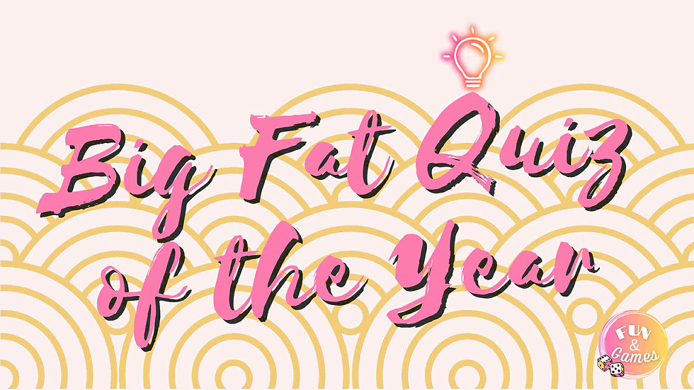 The Big Fat Quiz of the Year!