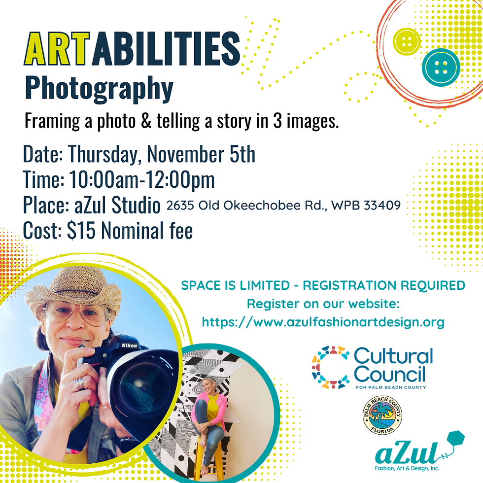 RESCHEDULED - ArtAbilities: Framing a Story