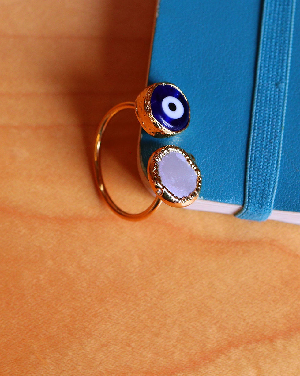 Miniatura: Anillo ojo doble
