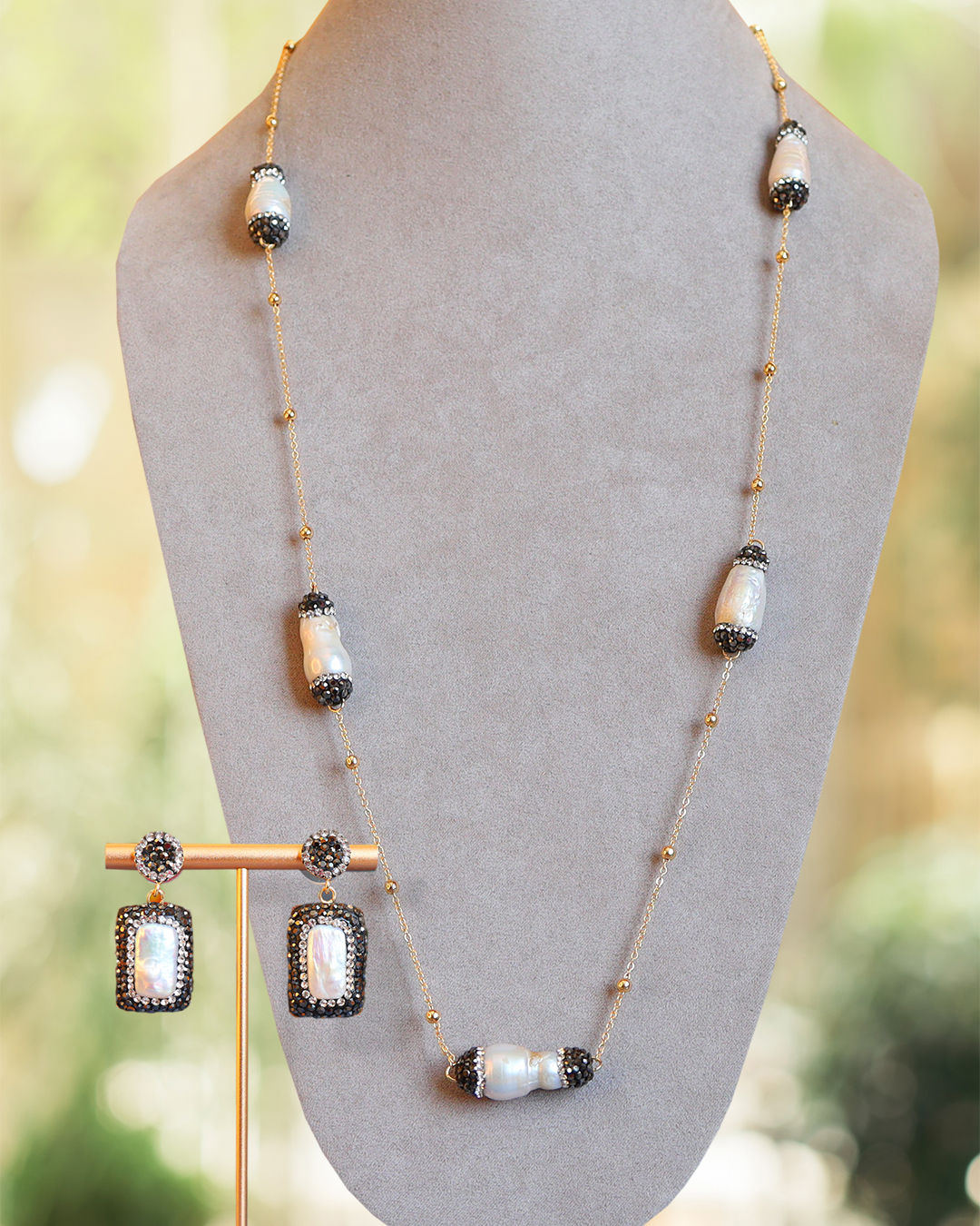 Juego collar y aretes Marrakech