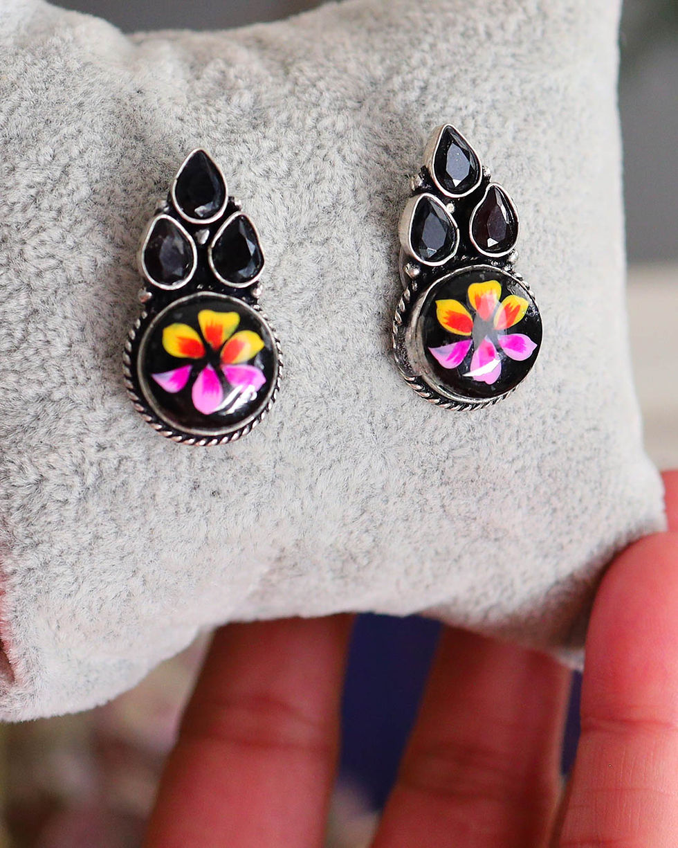 Miniatura: Aretes Capri negro