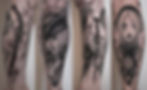 Example of the Pachwork half leg sleeve. Finished in two years, 3 sessions total.