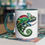 Thumbnail: Colorful Chameleon South Africa Flag | Safari Cute Funny Mug Green Color Inside