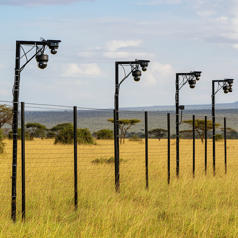 Smart fences are equipped with various sensors that can detect movement and alert park rangers in savannah