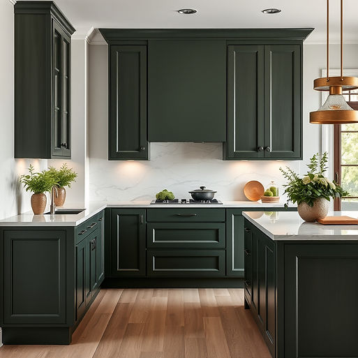 luxury Kitchen cabinetry with greenery.jpg