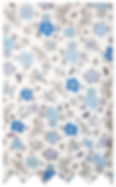 chaqueta lobelia azul 01, detalle de estampado de chaqueta lobelia | La Doncella Uniformes