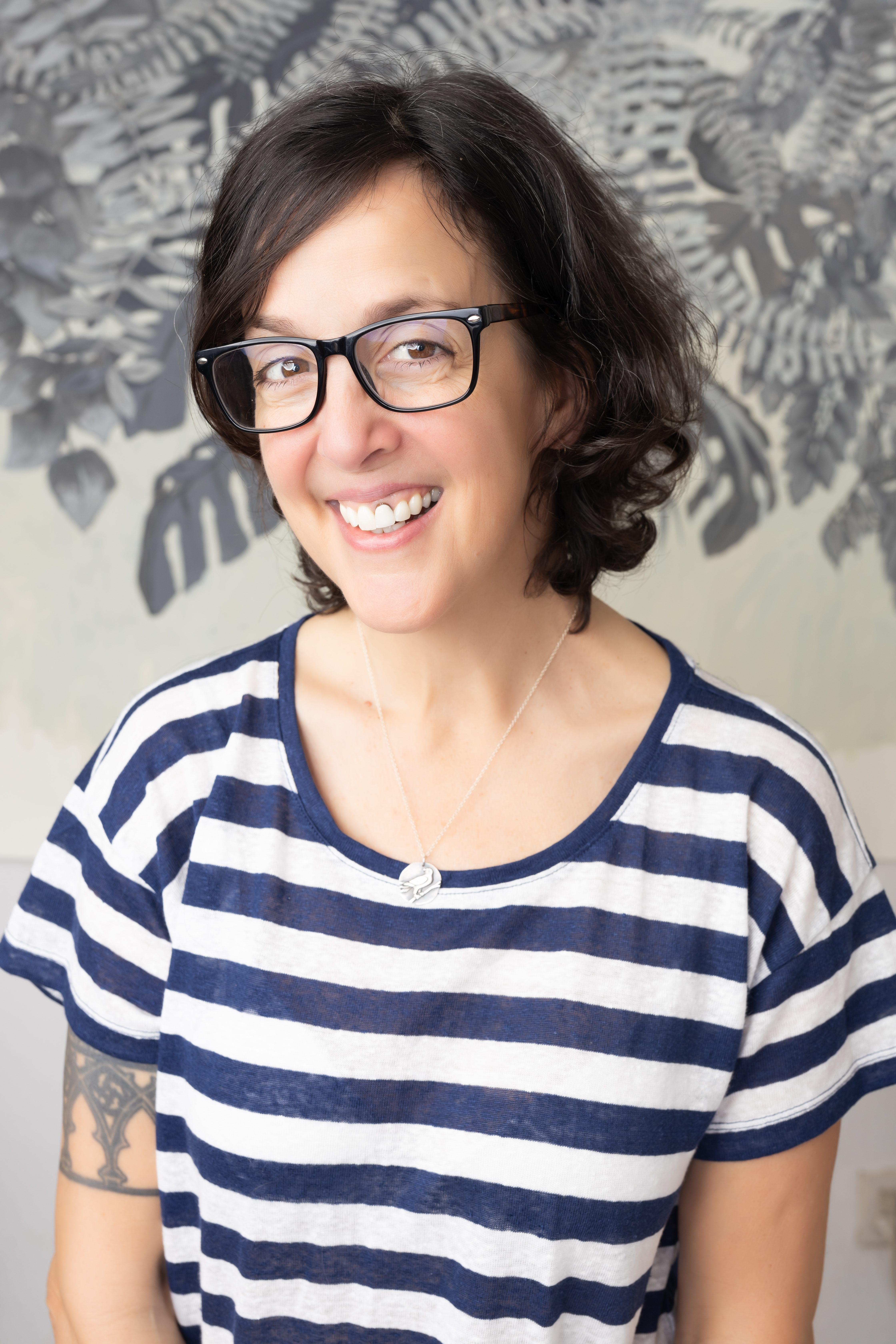 Sara Lee in striped shirt