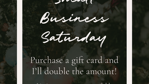Small Business Saturday: A Thank You Gift from Me to You
