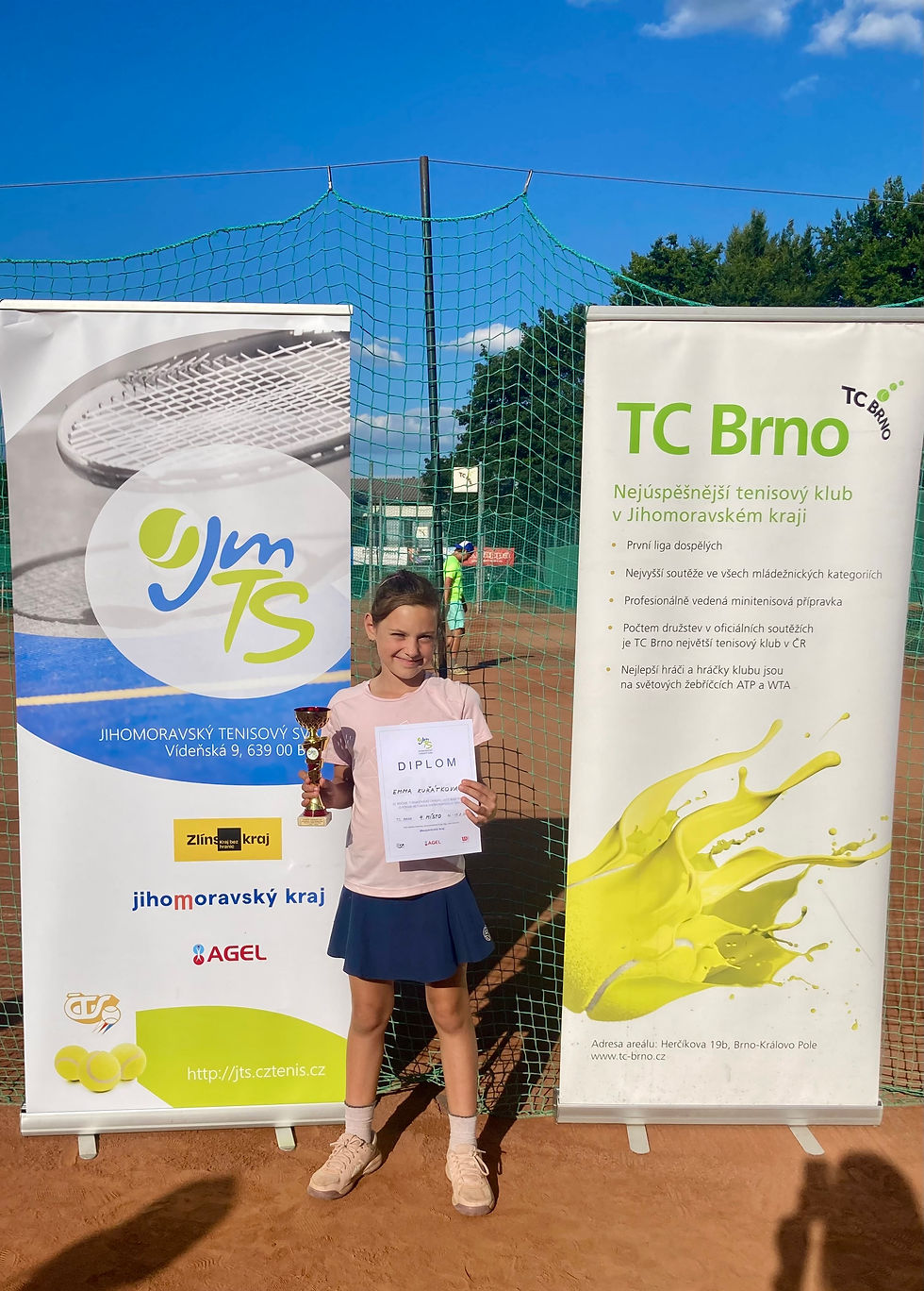 Emma Kuřátková - turnaj O pohár hejtmana Jihomoravského kraje v TC Brno - 4. místo