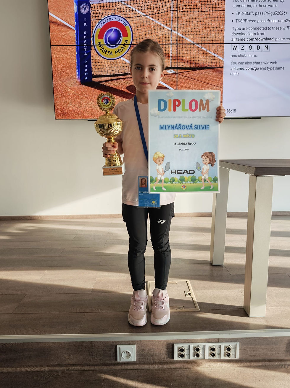Silvie Mlynářová - 2. místo na turnaji Masters v TK Sparta Praha