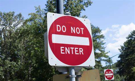 no entry street sign