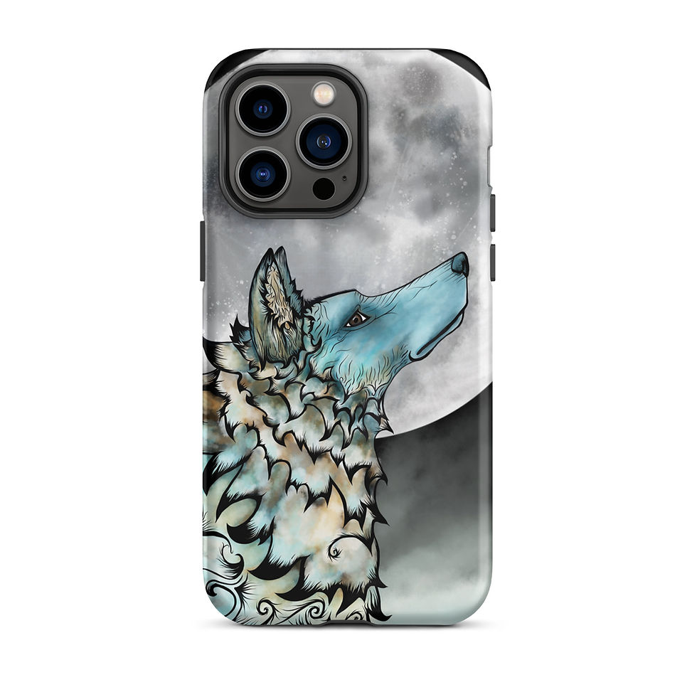 Thumbnail: "Wild Foggy Moon" Tough Case for iPhone®  (Shipping not included.)