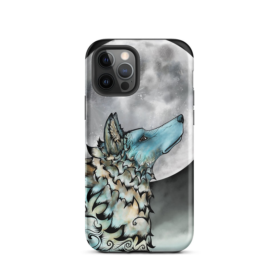 Thumbnail: "Wild Foggy Moon" Tough Case for iPhone®  (Shipping not included.)