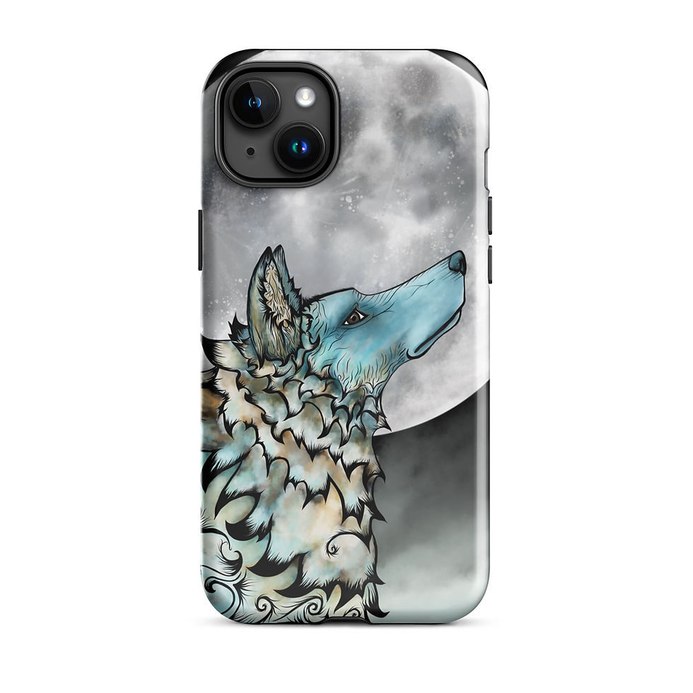 Thumbnail: "Wild Foggy Moon" Tough Case for iPhone®  (Shipping not included.)
