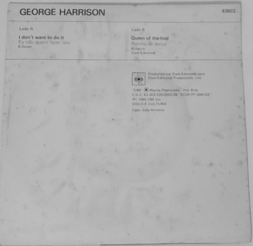 Miniatura: GEORGE HARRISON- I DON´T WANT TO DO IT