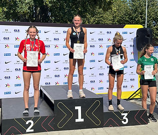 Felicia Richter als Deutsche Vizemeisterin der U16 in Wattenscheid