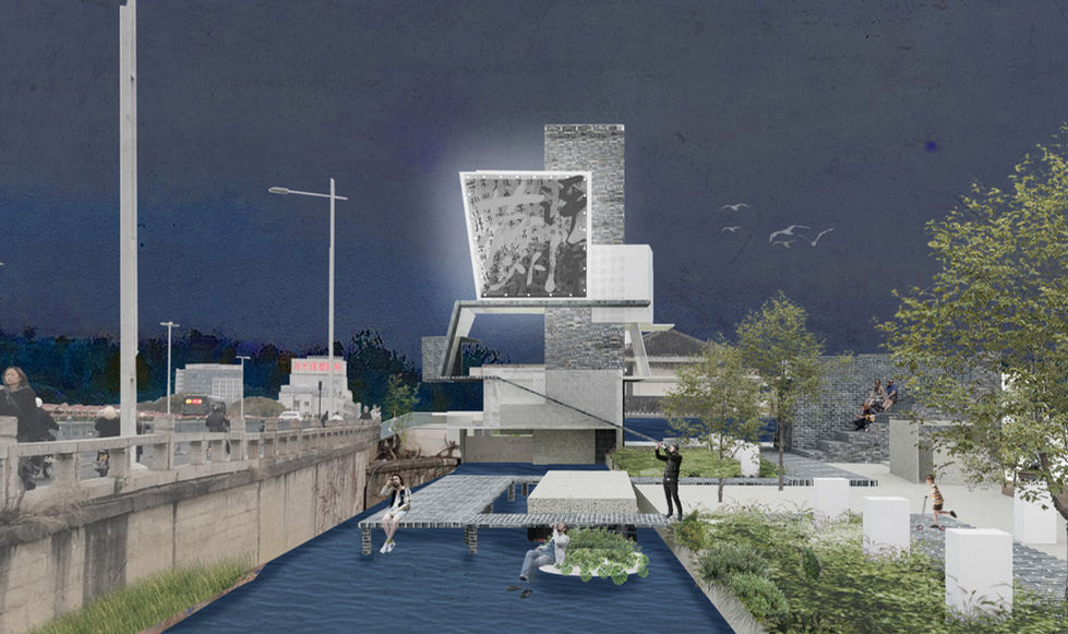 Display : Facing the main road to increase visibility and impact