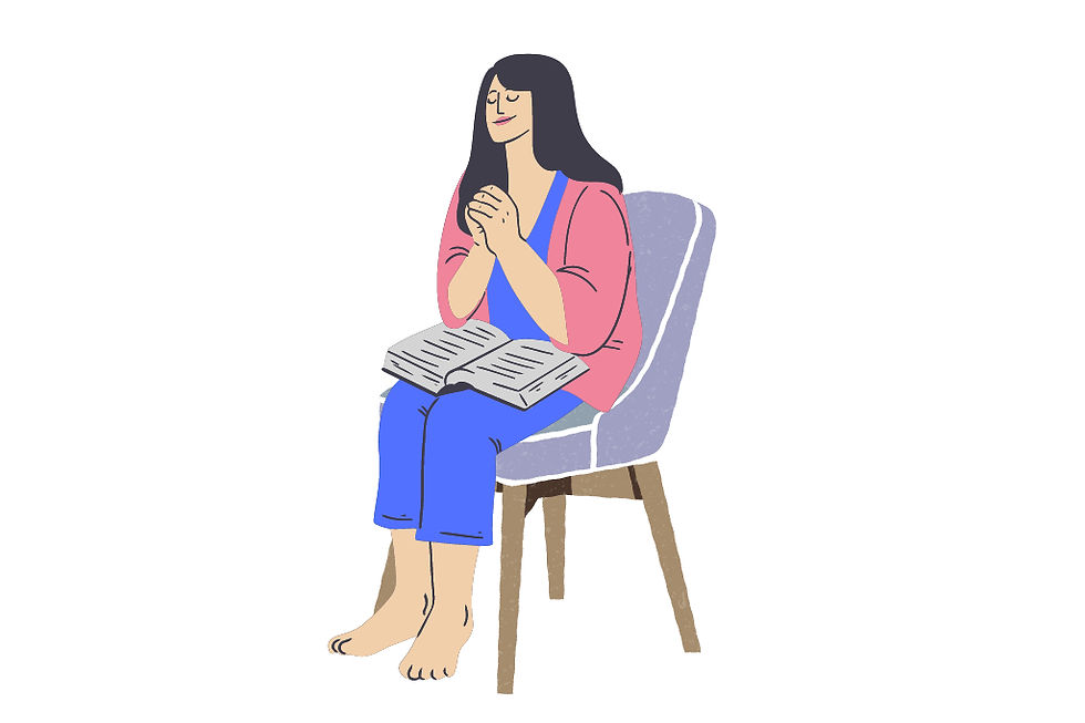 A woman praying