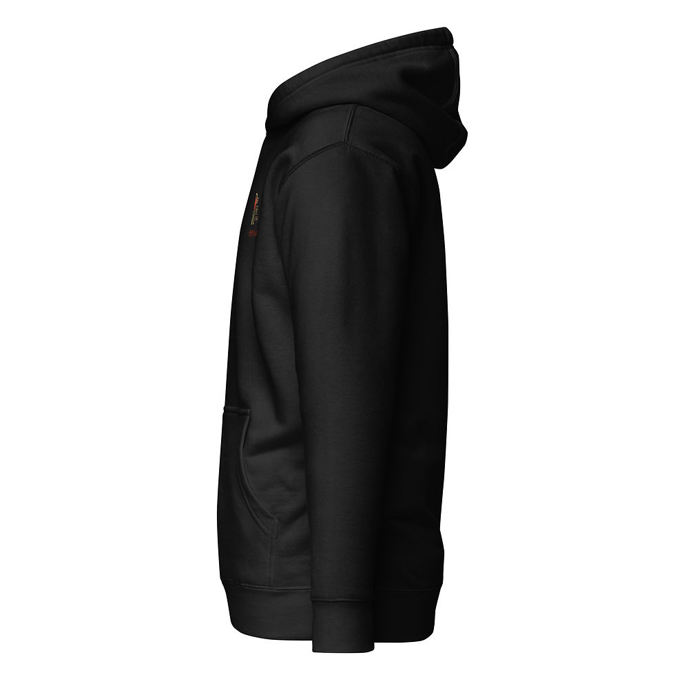 Thumbnail: Black hoodie, side view