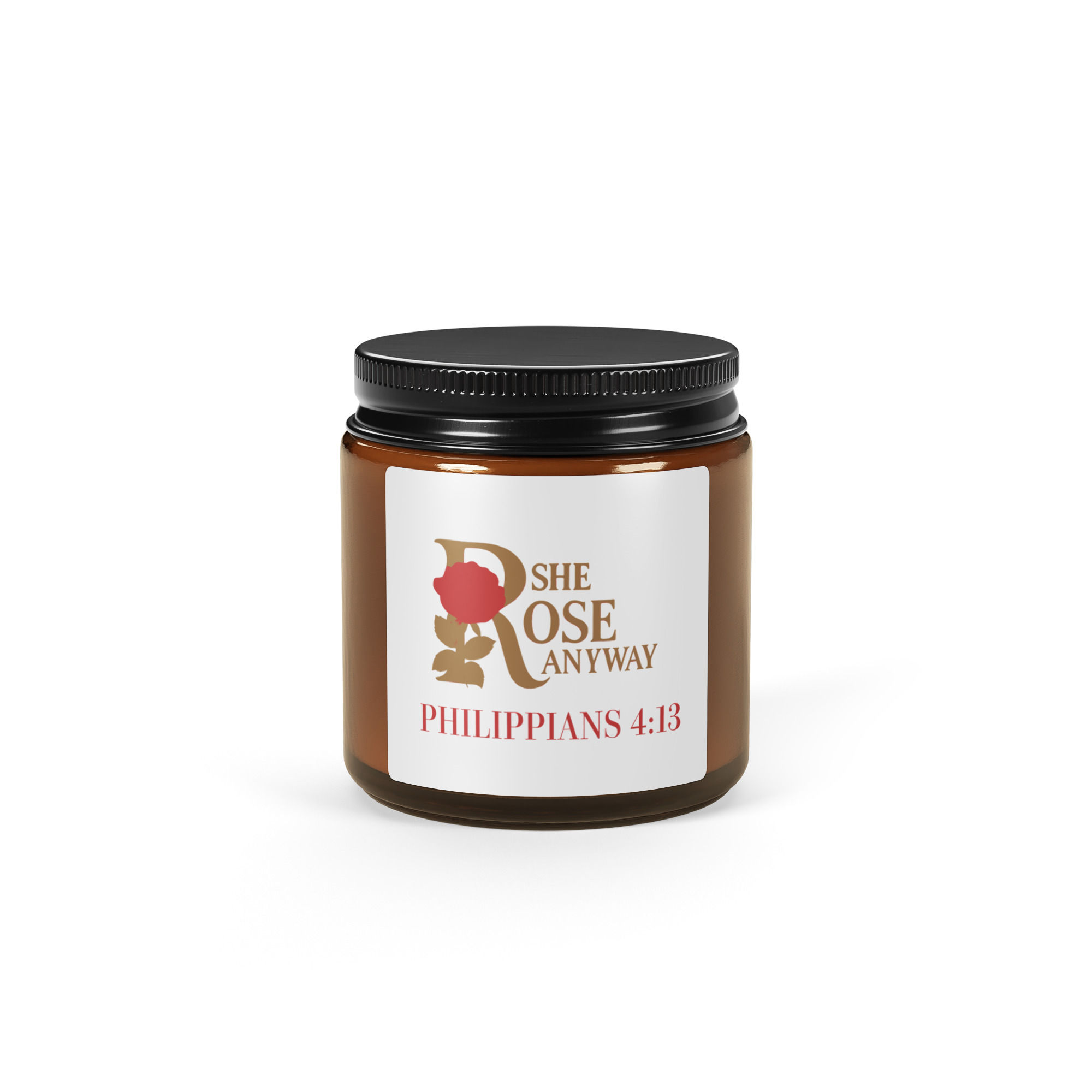 Amber jar soy candle