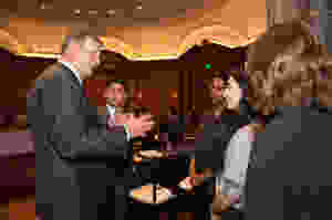 Dallas Mayor Mike Rawlings and the DISD debaters
