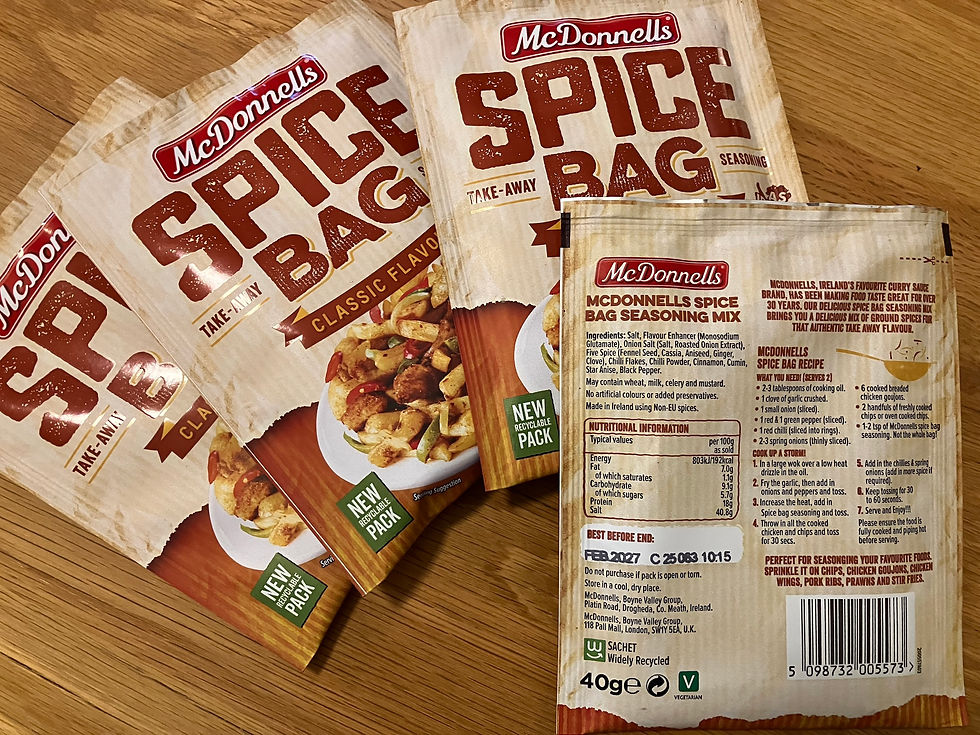 Spice bags - ready to gladden your heart and spice up a last-lustre takeaway.