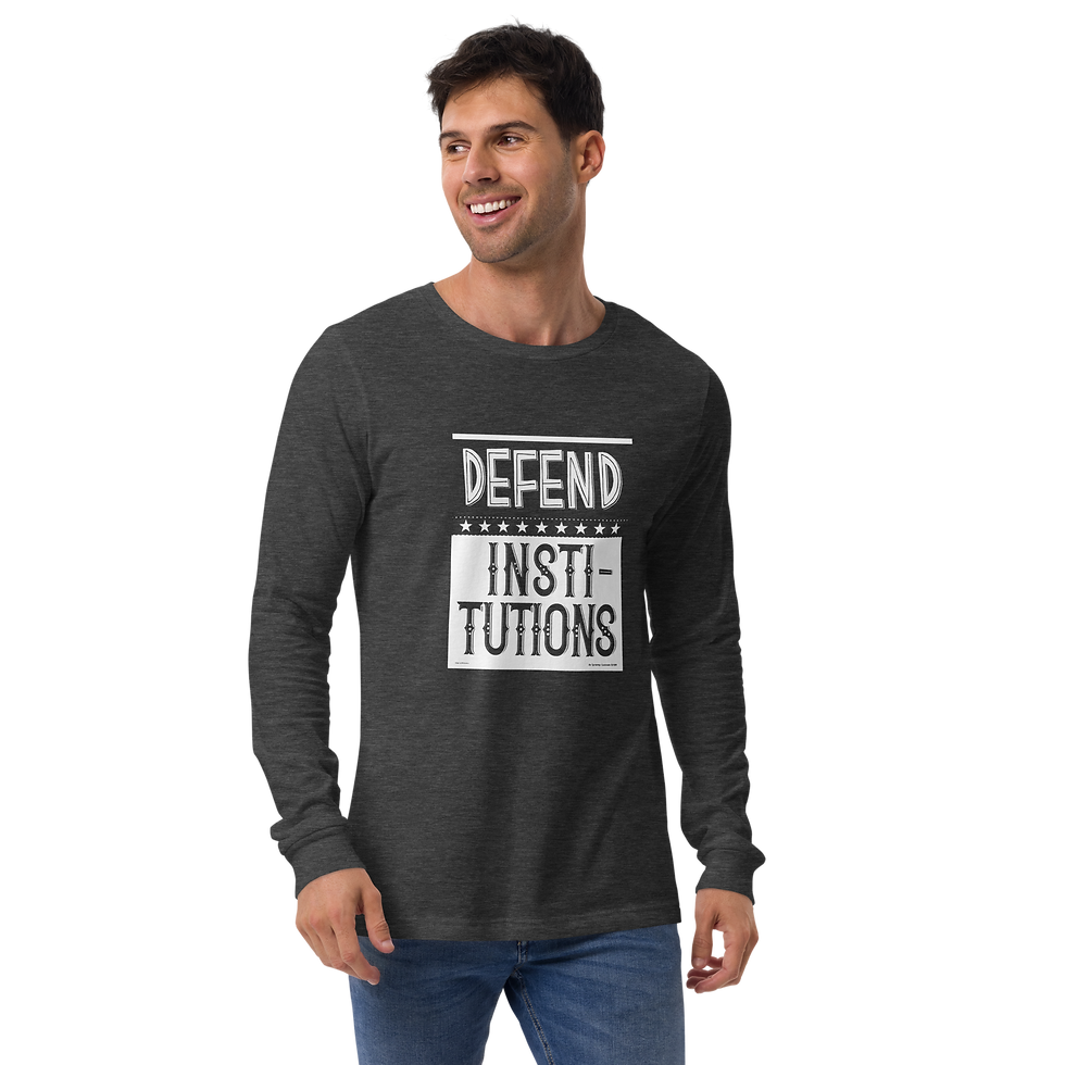 Thumbnail: Defend Institutions Unisex Long Sleeve Tee