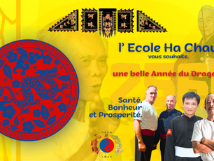 Voeux de l'Ecole d'Arts Martiaux Hung Gar pour le Nouvel An Lunaire 2566, Année du Dragon.