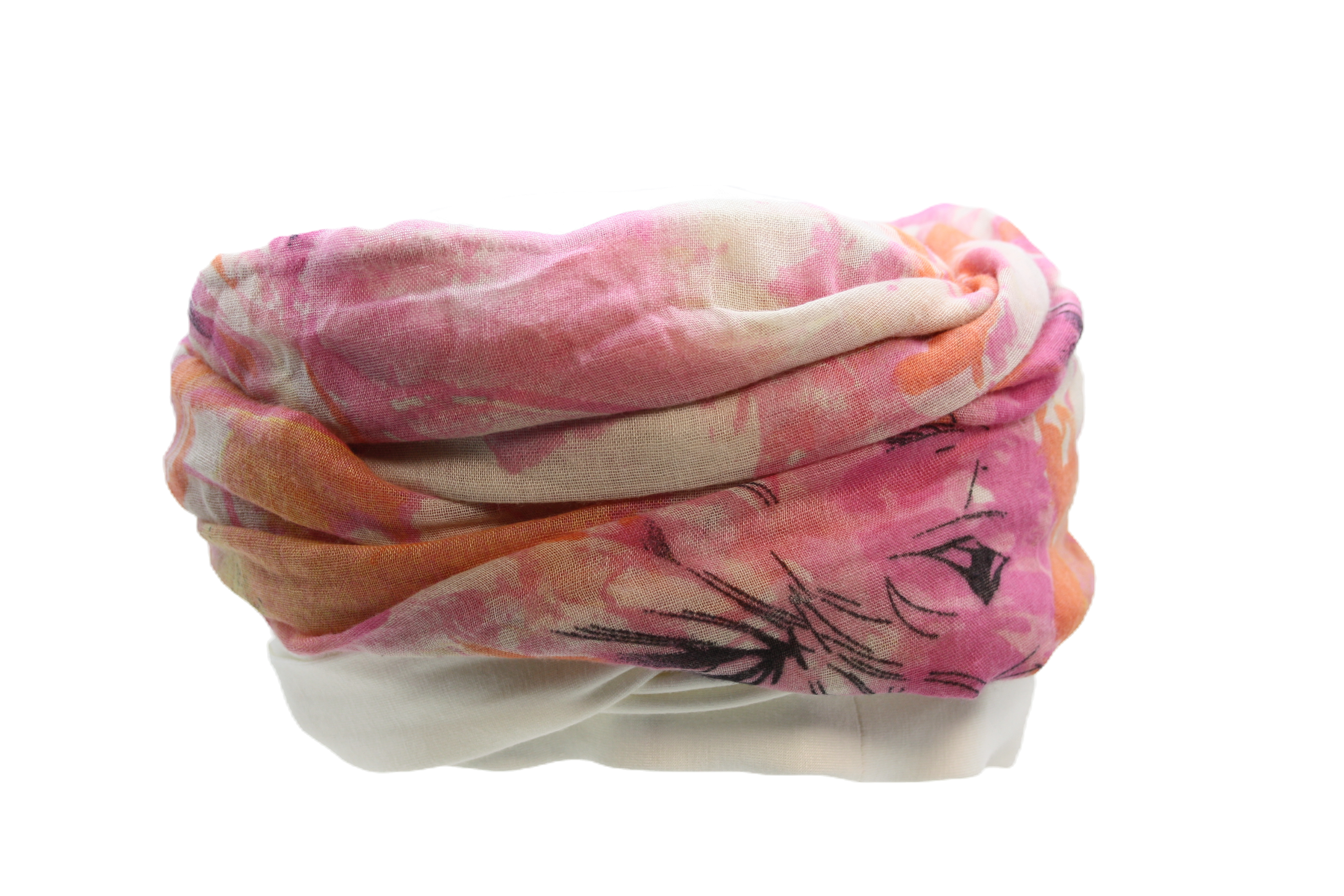 Turban MTM Saomi Blanc Rose